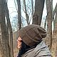 Шапка вязаная бини Шоколадная. Шапки. Ирина вязаные мечты. Интернет-магазин Ярмарка Мастеров.  Фото №2