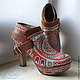 Painting on shoes. Ankle Boots 'Mexico', Ankle boots, Moscow,  Фото №1