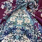 Материалы для творчества handmade. Livemaster - original item Fabric: Dress and costume fabric flowers on burgundy Alberta Ferreti. Handmade.