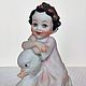 Statuette 'Baby with a duck' G. Armani 1987, Vintage statuettes, Ramenskoye,  Фото №1