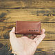 Business card holder made of cognac leather. Business card holders. G.L.A.D.. My Livemaster. Фото №4