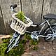 Toy Bicycle for Dolls Black Retro Bicycle with Basket 1:6, Doll furniture, Moscow,  Фото №1