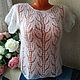 T-shirt 'Just love-3' made of mohair on silk. T-shirts. hand knitting from Galina Akhmedova. My Livemaster. Фото №4