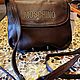 Винтаж: Сумка через плечо Moschino Studded Super Soft из темно-коричневой кожи, Сумки винтажные, Калининград,  Фото №1
