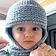 Шапка -ушанка детская 2-5 лет вязаная из шерсти. Шапка-ушанка. Летние топы и жилеты. Ярмарка Мастеров.  Фото №8