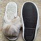 Women's white Mouton slippers 34,5-35 size. Slippers. Warm gift. Online shopping on My Livemaster.  Фото №2