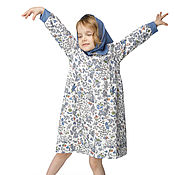 Одежда детская handmade. Livemaster - original item Cotton dress for girls with long sleeves. Handmade.