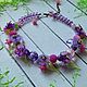 Jewelry set for girls 'Pansies', Gift for newborn, Kolomna,  Фото №1