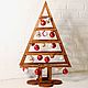 Christmas tree made of wood double-sided collapsible Christmas tree on the table window sill, Tree, Moscow,  Фото №1