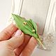 Brooch-pin 'Lily of the valley'. Brooches. Country Cottage. Online shopping on My Livemaster.  Фото №2