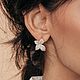   FlowerFlow. Серьги-зажимы. Ювелирная мастерская Samson Gold. Интернет-магазин Ярмарка Мастеров.  Фото №2
