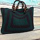 Сумка Тоут из трикотажной пряжи «Темная сторона». Сумка-тоут. ELKA - Eat Love Knit Accessories. Интернет-магазин Ярмарка Мастеров.  Фото №2