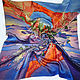 платок-панно "Пейзаж". Платки. Татьяна Султанова  Batik and Felt. Ярмарка Мастеров.  Фото №4
