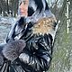 Косынка на голову из меха рекса под шиншиллу. Косынки. Татьяна Гогошидзе (tf_fur_workshop). Ярмарка Мастеров.  Фото №5