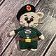 Игрушка Котенок в военной форме, связанный крючком. Амигуруми куклы и игрушки. Стрелецкий клубочек. Вязание.*Елена*. Ярмарка Мастеров.  Фото №4