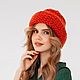 Шапка "Пламя" вязаная спицами. Ручная работа. Шапки. Knittessa. Интернет-магазин Ярмарка Мастеров.  Фото №2