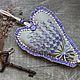 Order Lavender double-sided heart. Straw creations. Livemaster. . Gifts for February 14 Фото №3