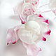 Белые розы 'Застенчивая невеста' цветы из шелка. Цветы. Евгения 'HAT TIME' шляпы и цветы. Ярмарка Мастеров.  Фото №5