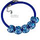 Stylish Accent Necklace Blue (705) (378) Designer Jewelry, Necklace, Salavat,  Фото №1