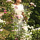 Платье белое молочное с вышивкой юбка плиссе в пол, Платья, Москва,  Фото №1