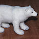 Polar bear, felted toy. Felted Toy. Tatyana (zverki). Интернет-магазин Ярмарка Мастеров.  Фото №2
