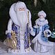 Дедм Мороз НашМороз синий с золотом. Дед Мороз и Снегурочка. Деды Морозы от Марии Таубер. Интернет-магазин Ярмарка Мастеров.  Фото №2