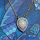 Aster necklace with opals and diamonds. Pendants. MJ. Online shopping on My Livemaster.  Фото №2