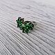 Серебряное кольцо с изумрудами "Emerald Flower". Кольца. Charisme. Ярмарка Мастеров.  Фото №5