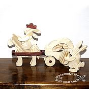 Куклы и игрушки handmade. Livemaster - original item Large game set Horse Cart-Ranch for Hare. Handmade.