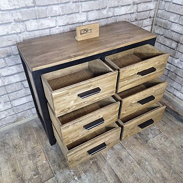 Комод из массива сосны, направляющие скрытого монтажа. EasyLOFT - мебель лофт по вашим размерам. Мебель ручной работы - Ярмарка Мастеров Мебель ручной работы. Ярмарка Мастеров - ручная работа Комод из массива сосны, направляющие скрытого монтажа. Handmade.