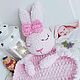 Comforter bunny made of plush yarn, from the first days for Rebekah, Stuffed Toys, Nizhnij Tagil,  Фото №1