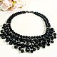 Order Necklace of black agate ' Black Orchid'. Magical Beauty Gems. Livemaster. . Necklace Фото №3