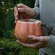 Чайная пара «Тыква» (Кружка + блюдце), ручная работа. Кружки и чашки. Ирина Чистоходова (irinachi). Интернет-магазин Ярмарка Мастеров.  Фото №2