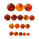 Ball-amber14mm-Color: Cognac with husk-Drilled-Real, Beads1, Kaliningrad,  Фото №1