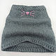Knitted Snood Cat with a Cat's face, Snudy1, Orenburg,  Фото №1