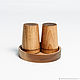 Salt and pepper shakers with stand a Set of wooden Siberian Cedar #SP2. Salt and pepper shakers. ART OF SIBERIA. Online shopping on My Livemaster.  Фото №2