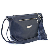 Сумки и аксессуары handmade. Livemaster - original item Soft blue bag with shoulder strap with two pockets. Handmade.