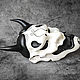 Заказать Японская маска Хання белая с черным Winter Beauty. Qarma Masks. Ярмарка Мастеров. . Маски интерьерные Фото №3