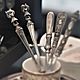ANGEL fork for canapes. The fork diner. Easter souvenirs. SILVER SPOONS since 1999. My Livemaster. Фото №6