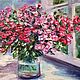 Oil on canvas painting roses on the window ' For you', Pictures, Murmansk,  Фото №1