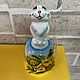  Bunny Cat summer night. Bells. Creative workshop Cheerful porcelain. My Livemaster. Фото №6
