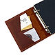 Nominal leather notebook on rings A6 notebook made of genuine leather. Notebooks. Ptaho. My Livemaster. Фото №4