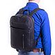 Men's backpack made of genuine leather 'Marko' (Dark blue), Men\\\'s backpack, Yaroslavl,  Фото №1