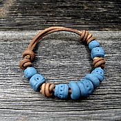 Русский стиль handmade. Livemaster - original item Ceramic bracelet in the 
