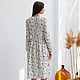 Order White button-down dress with freshness print (robe dress). molinialife. Livemaster. . Dresses Фото №3