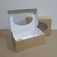Коробка eco-крафт 25x17x11 см, с окном. Коробки. Master-Pack. Ярмарка Мастеров.  Фото №4