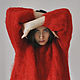 Order Mohair Women's Jumper, Red Fluffy Oversize Jumper. Dobryy_vyaz. Livemaster. . Sweaters Фото №3