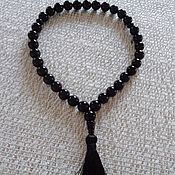 Фен-шуй и эзотерика handmade. Livemaster - original item Black agate rosary 33 beads. Handmade.