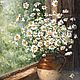 Oil painting of Daisies on the window still life, Pictures, Tula,  Фото №1