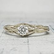 Помолвочное кольцо с бриллиантом арт. 1417